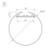 Профиль с экраном SL-ROUND-D120-2500 ANOD+OPAL (Arlight, Алюминий)