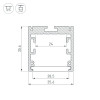 Профиль SL-ARC-3535-D1500-A45 BLACK (590мм, дуга 1 из 8) (Arlight, Алюминий)