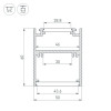 Профиль SL-ARC-5060-D1000-A45 BLACK (дуга 1 из 8) (Arlight, Алюминий)