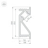 Профиль SL-BEVEL-2000 ANOD (Arlight, Алюминий), 031120(1)