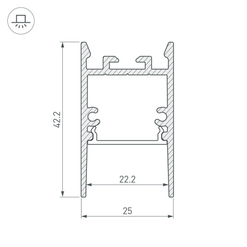 Профиль SL-COMFORT-2542-2000 BLACK (Arlight, Алюминий)