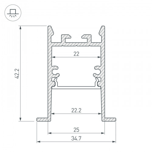 Профиль SL-COMFORT-3542-F-2000 ANOD