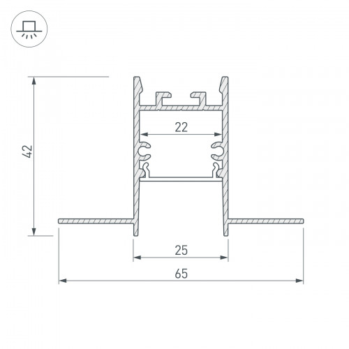 Профиль SL-COMFORT22-FANTOM-2000 ANOD (Arlight, Алюминий)