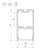 Профиль SL-LINE-3667-3000 ANOD (Arlight, Алюминий)