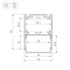 Профиль SL-LINE-4050-3L-2000 ANOD (Arlight, Алюминий)