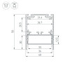 Профиль SL-LINE-4050-3L-2000 ANOD (Arlight, Алюминий)