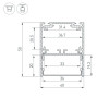 Профиль SL-LINE-4050-3L-2000 ANOD (Arlight, Алюминий)