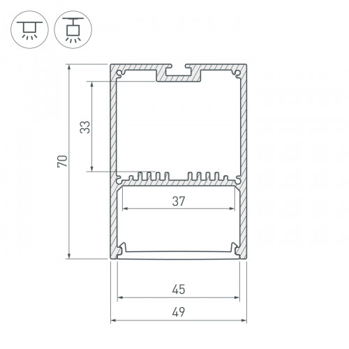 Профиль SL-LINE-4970-2000 ANOD