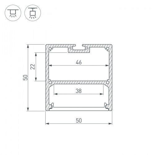 Профиль SL-LINE-5050-2000 ANOD