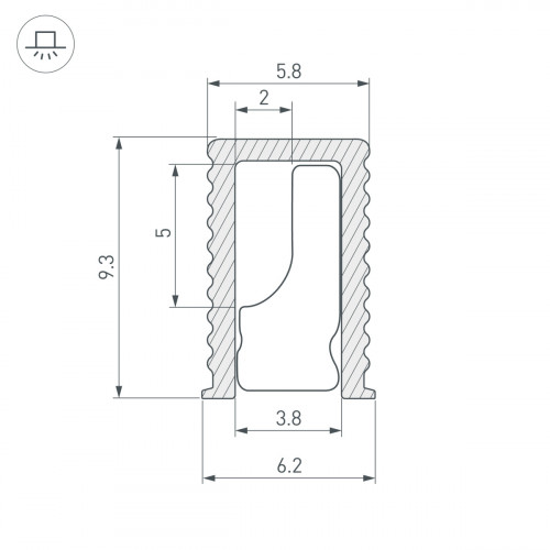 Профиль SL-MINI-6-H9-2000 ANOD OLIVE GREY (Arlight, Алюминий)