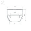 Профиль STRETCH-S-35-CEIL-CENTER-2000 (GAMMA35) (Arlight, Алюминий)