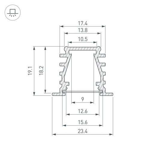 Профиль TOP-DEEP-F-2000 ANOD (K13,P15)