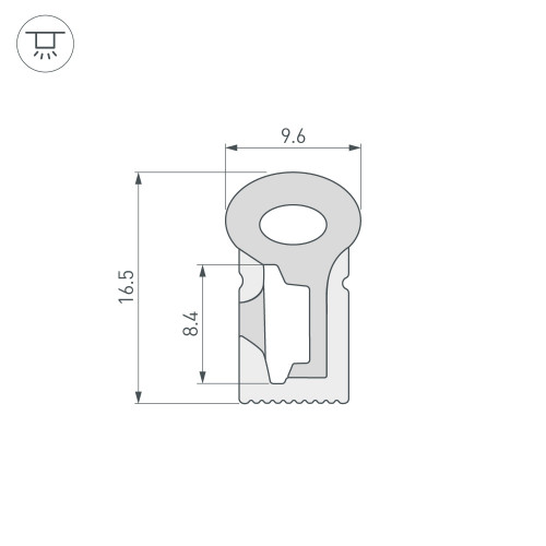 Силиконовый профиль WPH-FLEX-0817-SIDE-S8-5m WHITE (Arlight, Силикон)