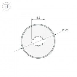 Силиконовый профиль WPH-FLEX-D22-360deg-S8-5m BLACK (Arlight, Силикон)